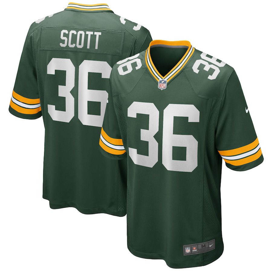 Men Green Bay Packers 36 Vernon Scott Nike Green Player Game NFL Jersey